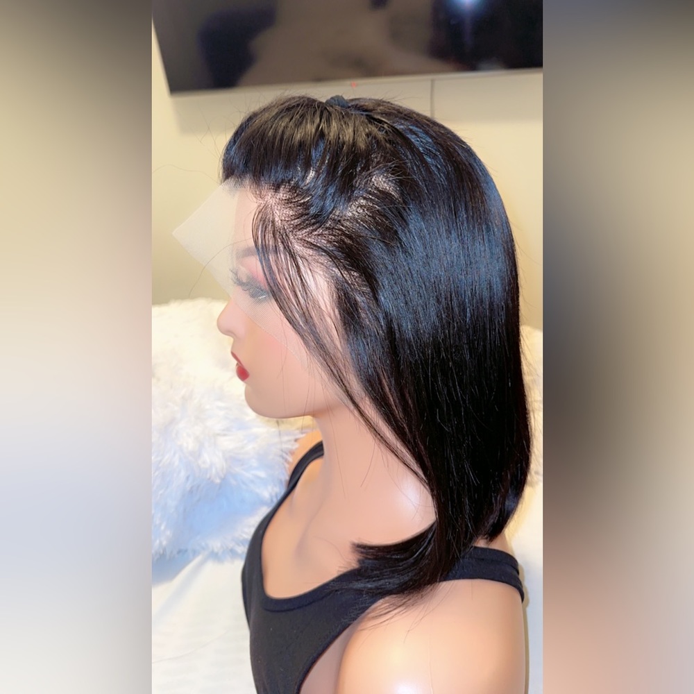 12” Human Hair Bob Wig - Picture 14 of 16